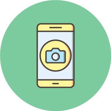 Modern telefon simgesinin vektör illüstrasyonu 