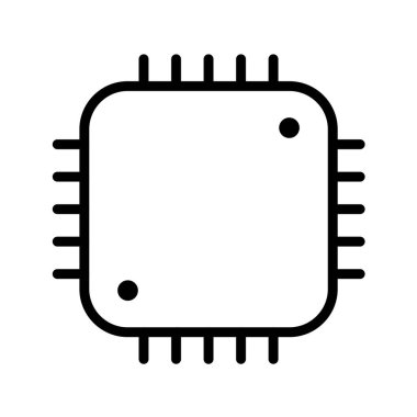 çip vektör illüstrasyonu, basit simge