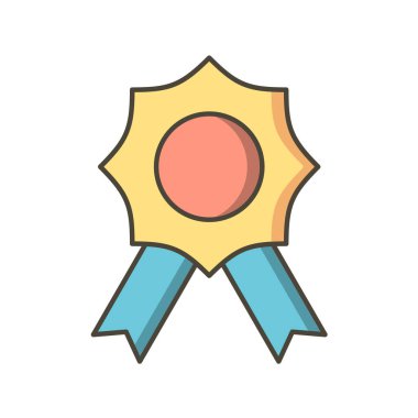 Madalya ikon vektör illüstrasyonu