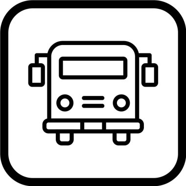 bus simgesi vektör illüstrasyonu