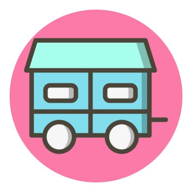 Mobil Ev Simgesi Moda Biçimli İzole Arkaplan