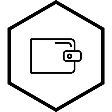  Cüzdan Simgesi Moda Biçimli Ayrı Arkaplan