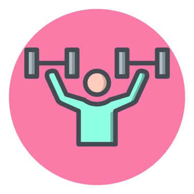 Moda Biçiminde Egzersiz Simgesi İzole Arkaplan