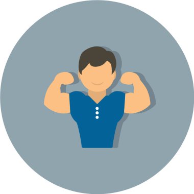 Vektör illüstrasyonu, basit simge atleti