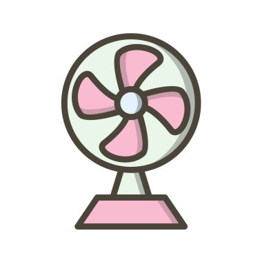 Beyaz arkaplanda siyah bir hayran simgesi var. yaz sembolü çizimi.