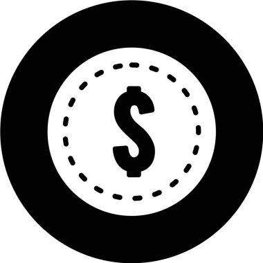 Dolar para birimi vektör simgesi