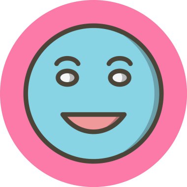 Moda Biçimli Lol Emoji Simgesi İzole Arkaplan