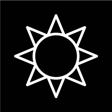 Güneş simgesi, vektör illüstrasyonu