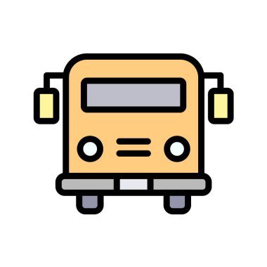 bus simgesi vektör illüstrasyonu