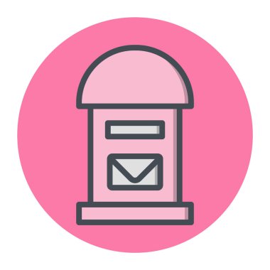 Posta Kutusu Simgesi Moda Biçiminde İzole Arkaplan