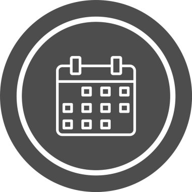 Moda biçimi izole edilmiş arkaplanda takvim simgesi