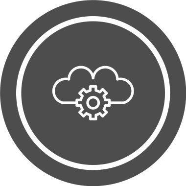 Bulut vektör simgesi. Grafik ve web tasarımı için izole edilmiş resim.