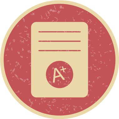 Alfabe işaretli bir harf kartının vektör çizimi