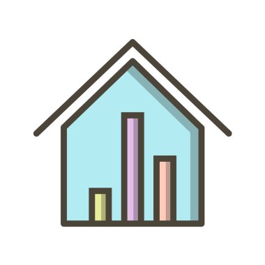 Modern yapı simgesinin vektör illüstrasyonu