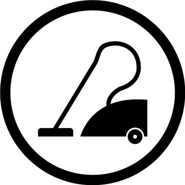 Elektrik süpürgesi ikon vektör illüstrasyonu