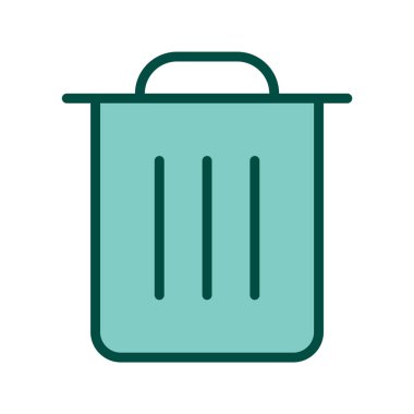 Moda Biçimli Çöp Simgesi İzole Arkaplan