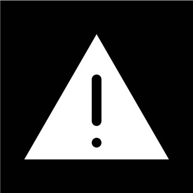 Siyah arkaplanda ünlem işareti simgesi. vektör illüstrasyonu