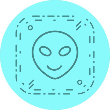 Uzaylı Emoji Simgesi Moda Tarzı İzole Arkaplan