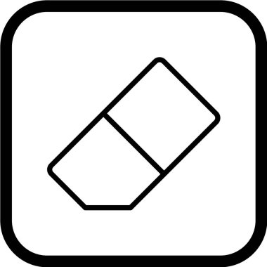 Silgi Simgesi Moda Biçiminde İzole Arkaplan 