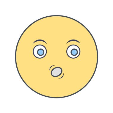 Moda Biçimli Emoji Simgesi İzole Arkaplan 