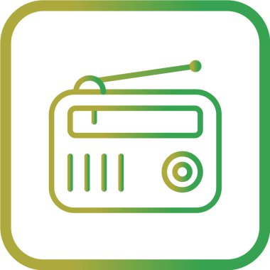 radyo vektör illüstrasyonu, basit simge