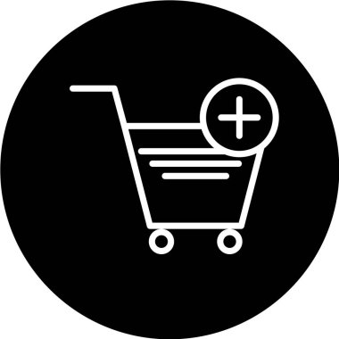 Alışveriş arabası simgesi, vektör illüstrasyonu