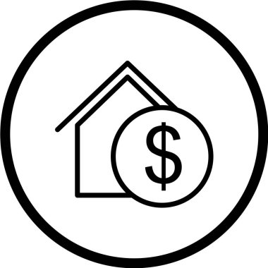 Dolar işareti vektör simgesi