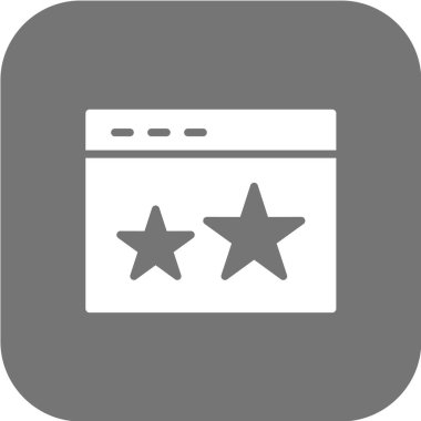 Yıldızlı web sitesi rozeti, vektör illüstrasyonu, kopyalama alanı