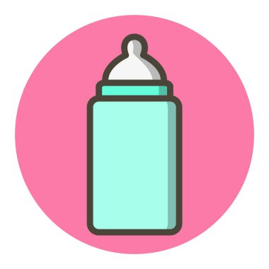 Bebek Besleyici Simgesi Moda Tarzı İzole Arkaplan