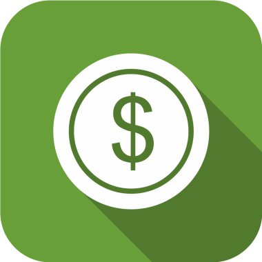 Dolar işareti simgesi. Para sembolü. vektör illüstrasyonu