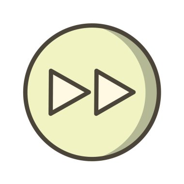 Multimedya düz simgesi beyaz arkaplanda izole edildi