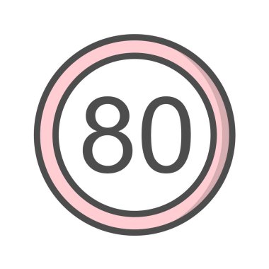 Yol simgesi, vektör illüstrasyonu