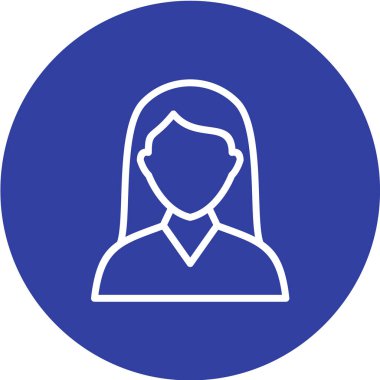 kullanıcı simgesi beyaz arkaplanda izole edildi. avatar sembolü vektör çizimi