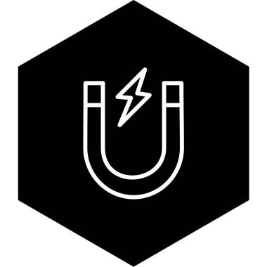 Mıknatıs simgesi. vektör illüstrasyonu