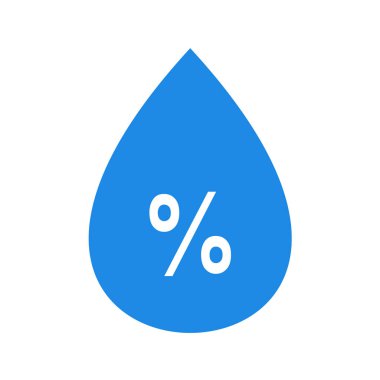 Mavi bir su damlası simgesinin vektör çizimi