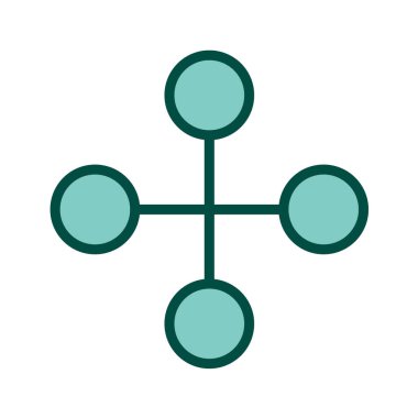 ağ bağlantısı simgesi, vektör illüstrasyonu