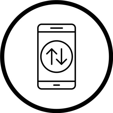 Modern telefon simgesinin vektör illüstrasyonu 