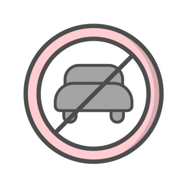 Yol simgesi, vektör illüstrasyonu