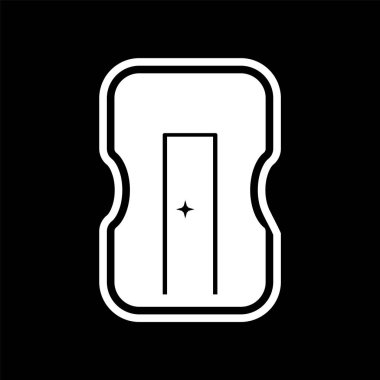 Moda Biçimli Keskinleştirici Simgesi İzole Arkaplan