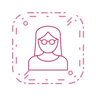 Kadın avatar simgesi vektör illüstrasyonu