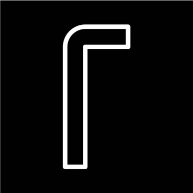 Modern b 'nin vektör illüstrasyonu eksik simgesi