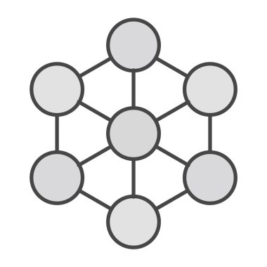 Moda biçimi izole edilmiş arkaplanda molekül simgesi      