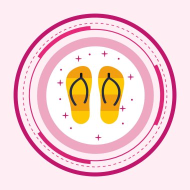 Terlik Simgesi Moda Biçimi Ayrı Arka Gruplandırılmış