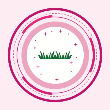 Çimen Simgesi Moda Biçiminde İzole Arkaplan