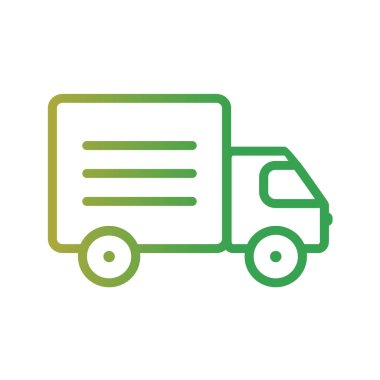 Kamyon simgesi beyaz arkaplanda izole edildi. ulaşım sembolü vektör çizimi. 