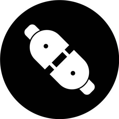 Modern b 'nin vektör illüstrasyonu bomba ikonundan yoksun