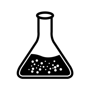 Laboratuvar matarası ikonu. vektör illüstrasyonu