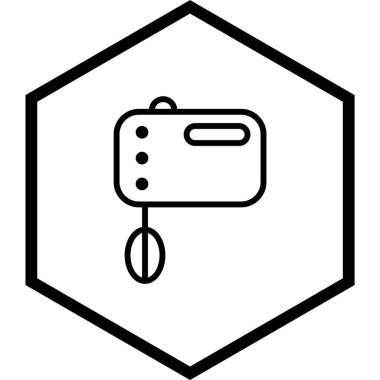 Gıda Karıştırıcı Simgesi Moda Biçimli Ayrı Arkaplan