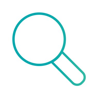 Büyütme cam simgesi, vektör illüstrasyonu