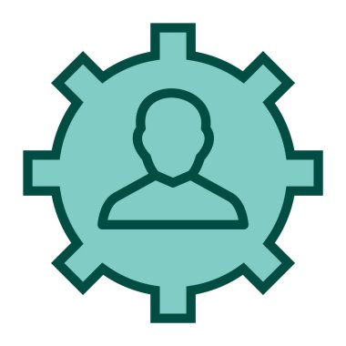 Moda Biçimli İzole Arkaplan Yönetimi Simgesi 